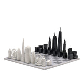 London V/S New York Edition Skyline Chess Set W/Marble Board